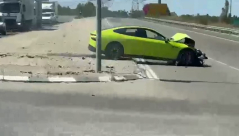  حادث طرق بين مركبتين في مدخل مدينة الرملة